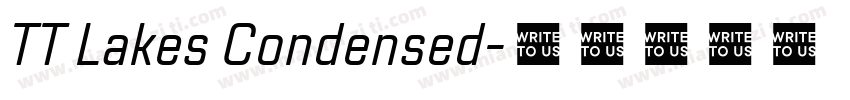 TT Lakes Condensed字体转换
